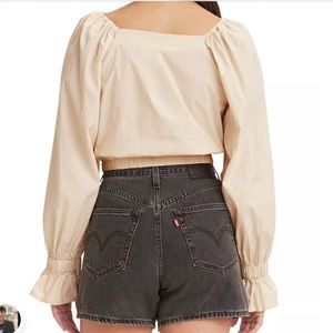 LEVIS Daphne Cotton Top with Puff Sleeves